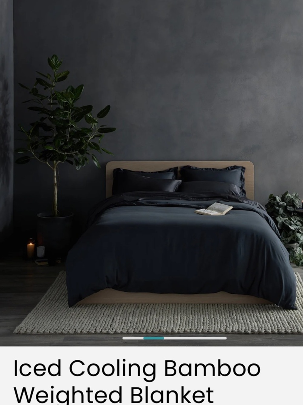 Cooling Bamboo Weighted Blanket - Charcoal